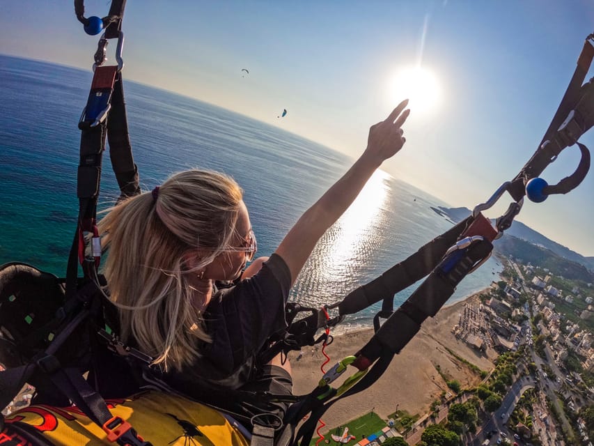 Alanya/Side: Tandem Paragliding With Transfer Option - Flying above Cleopatra Beach