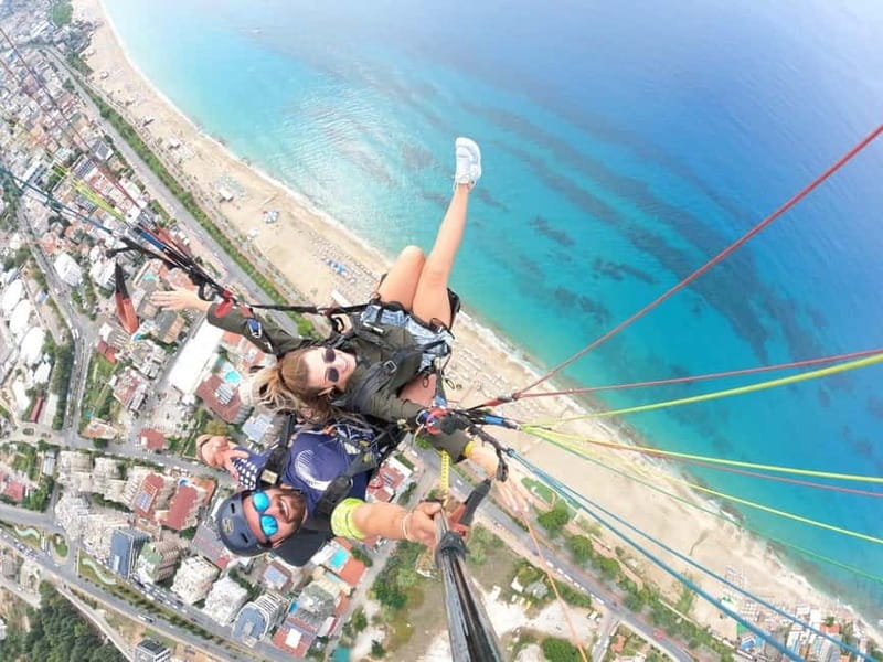 Alanya: Tandem Paragliding Experience with Video Option - Flying above Cleopatra Beach