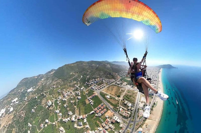 Alanya: Tandem Paragliding SkyDiving With Pick-up & Drop-off - Taking Off Above Alanya at Yassı Tepe