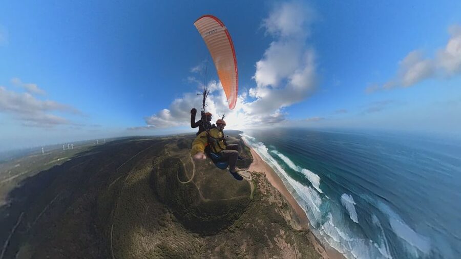 Algarve Coast: Paragliding Experience - Taking off above the Algarve coast