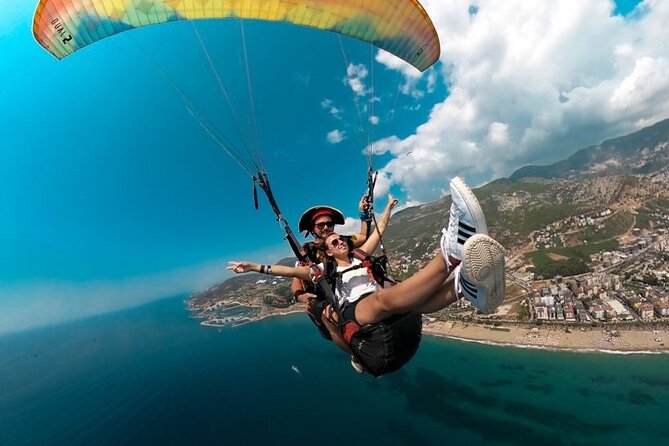 Antalya Alanya Paragliding Takeoff From 700 Meters - Preparing for takeoff above the coast