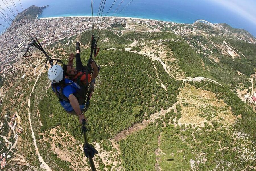 Antalya: Tandem Paragliding Experience with Transfer - The view: Cleopatra’s Beach and Alanya Castle