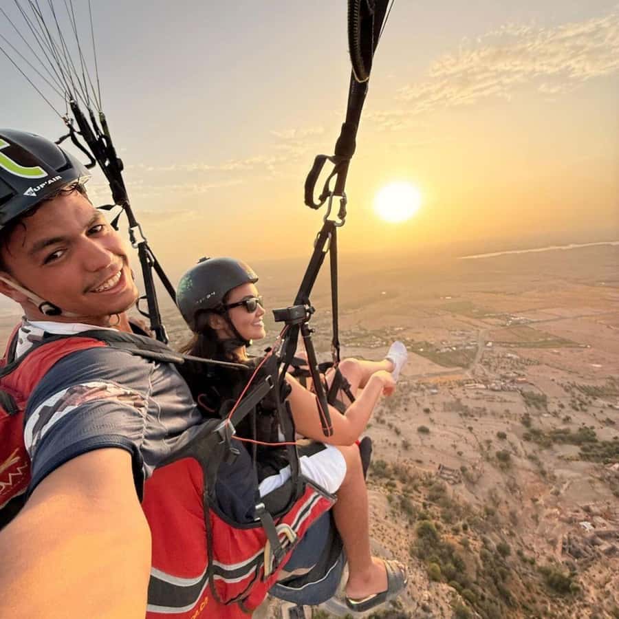 Atlas Paragliding & Agafay Desert Adventure from Marrakech - Taking off from the Kik Plateau