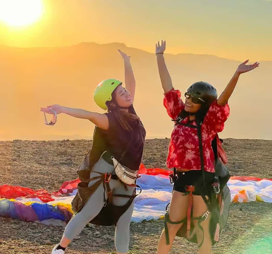 Atlas Paragliding & Agafay Desert Adventure from Marrakech - Mint tea in a Berber tent