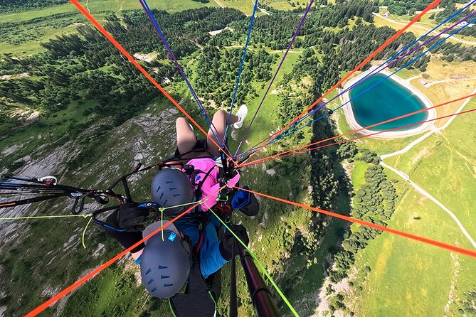 Baptism in Paragliding in La Clusaz - What you see above La Clusaz