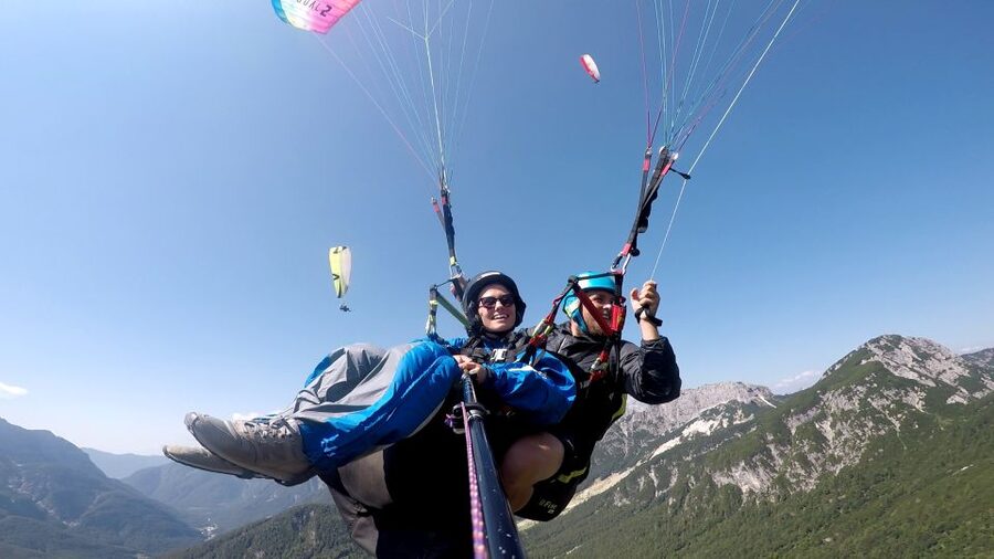 Bovec: Tandem paragliding in Julian Alps - Mangart and the high road to Log pod Mangartom