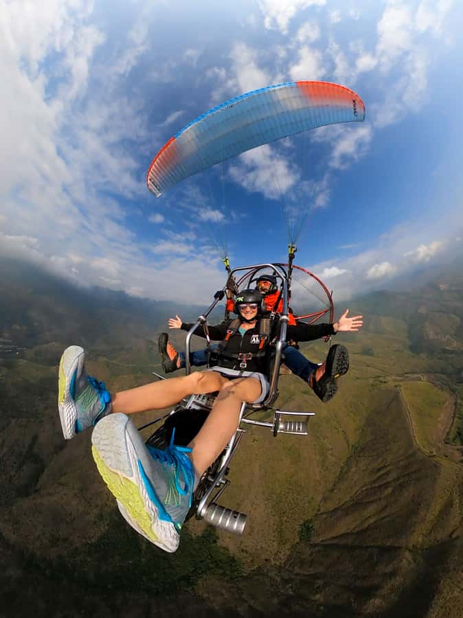 Cali: Paratrike Flight - Paragliding - The ride to the takeoff area