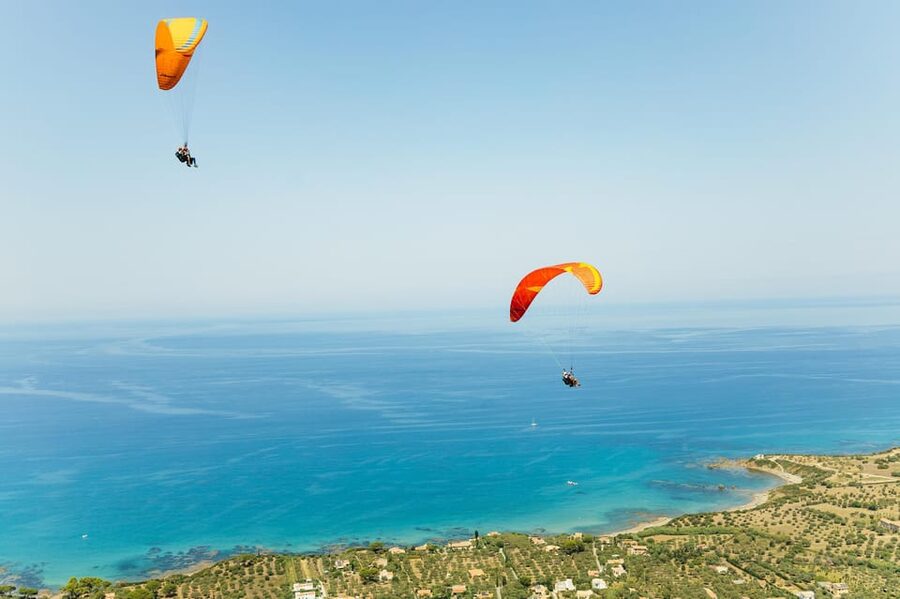 Cefalù: Tandem Paragliding Flight and GoPro13 Video - The flight over town and beaches