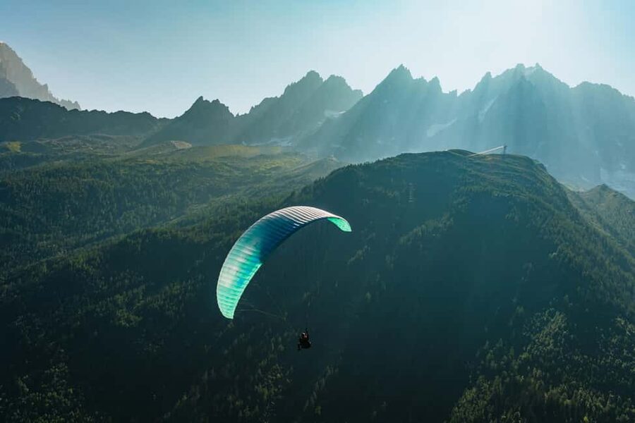 Chamonix: Tandem Paragliding Flight - Taking the Cable Car Toward Le Brévent