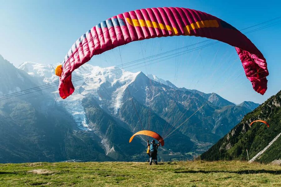 Chamonix: Tandem Paragliding Flight - Landing Back in the Valley