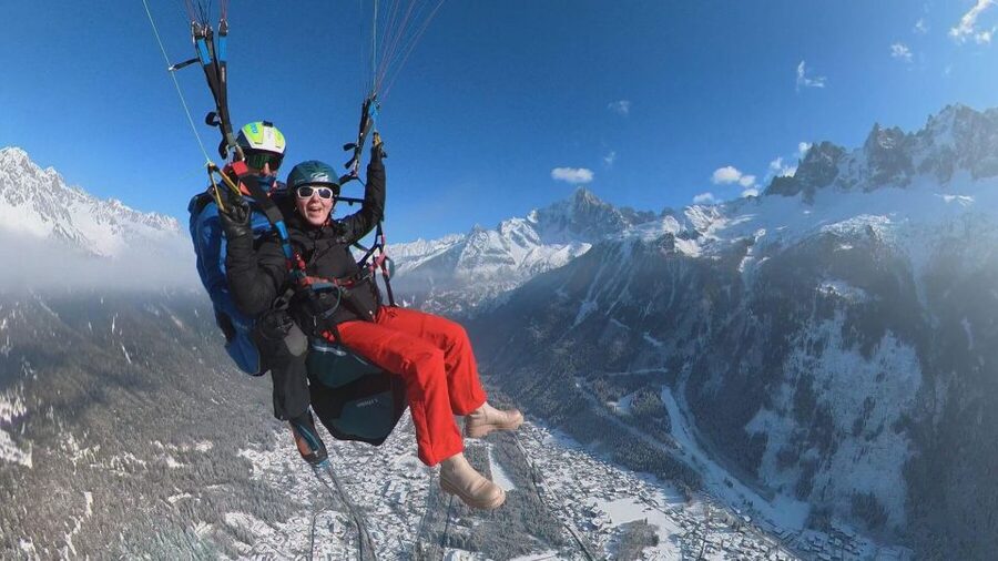 Chamonix: Tandem Paragliding Flight with Video - Mont Blanc from a completely different angle