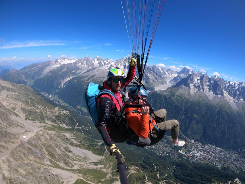 Chamonix: Tandem Paragliding Flight with Video - The grassy takeoff and first moments in the air