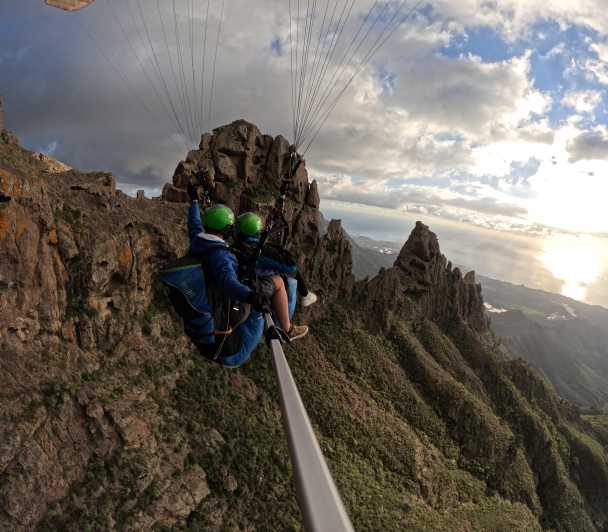 Costa Adaje: Paragliding from 1100m - Incredible landscape! - Getting ready at the 1,100-meter launch point