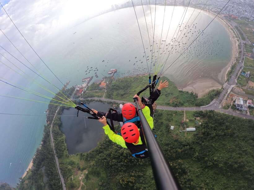 Da Nang Private paragliding experience on Monkey Mountain - The 20-minute ride up Son Tra Peninsula