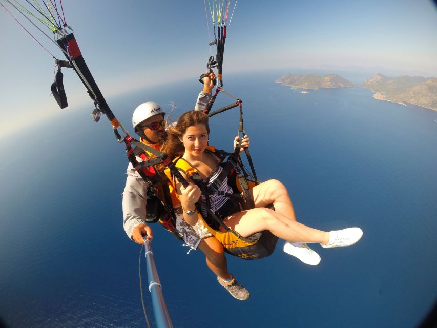Fethiye: Tandem Paragliding Experience w/Hotel Pickup - The flight above the Blue Lagoon
