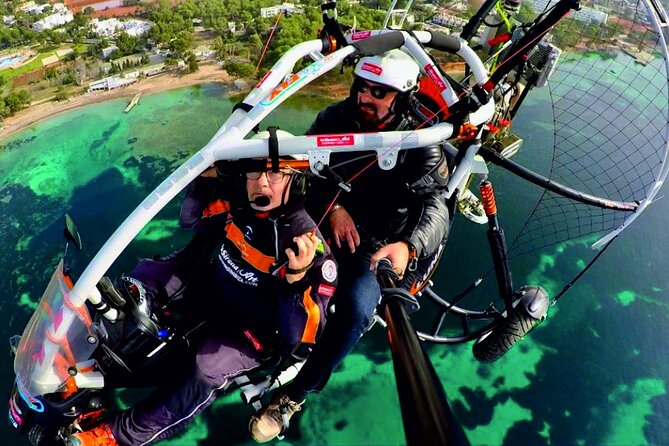 Flights by motor paragliding around Ibiza Island - Ibiza from the seat of a motor paraglider