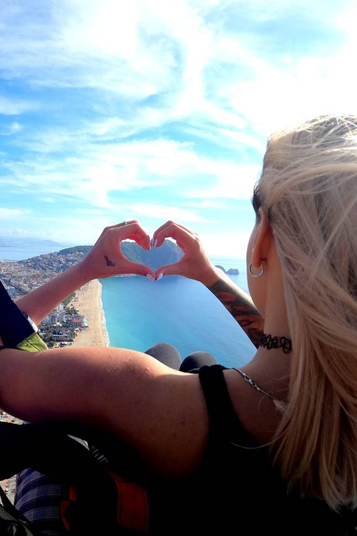 From City of Side: Alanya Tandem Paragliding w/ Beach Visit - The 700-meter launch and safety briefing