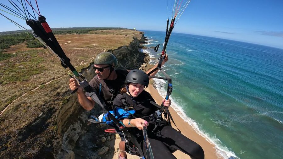 From Lisbon: Paragliding Pack (Flight+Video+Transportation) - Briefing, equipment, and your first steps into the air