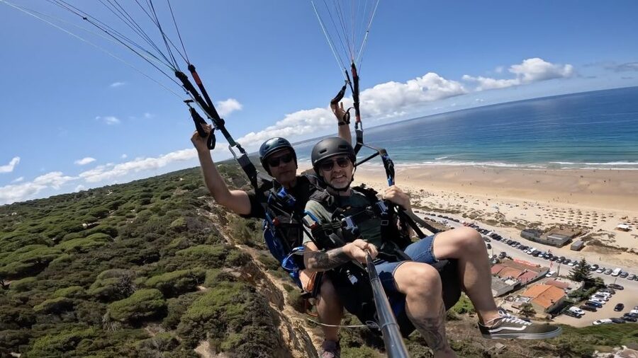 From Lisbon: Paragliding Tandem Flight - The waiting is part of the activity
