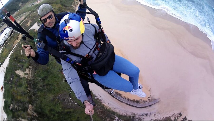 From Lisbon: Paragliding Tandem Flight - Meeting the pilots and preparing to launch