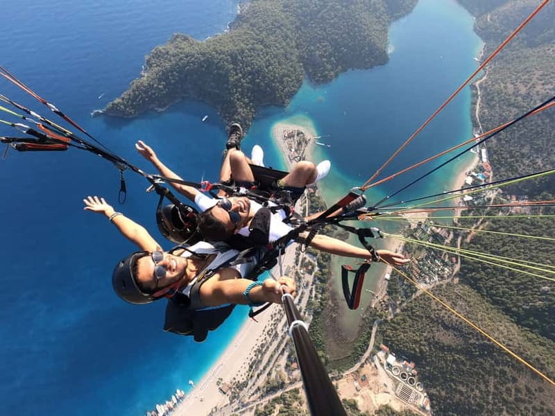 From Marmaris: Fethiye Paragliding Experience w/Lunch - Safety briefing, harness, and takeoff