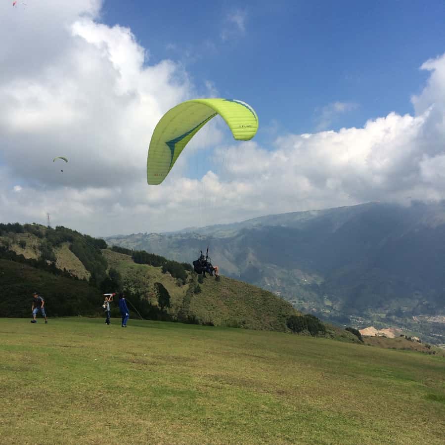 From Medellin: Andes Paragliding Expereince - San Felix gives you two views of Medellin