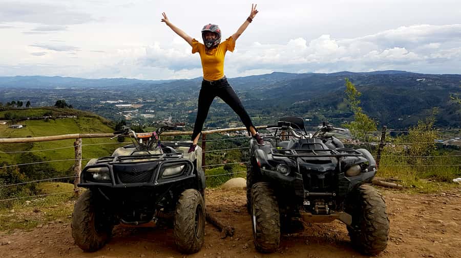 From Medellín: ATV and Waterfall Paragliding Tour - Preparing for a canyon flight