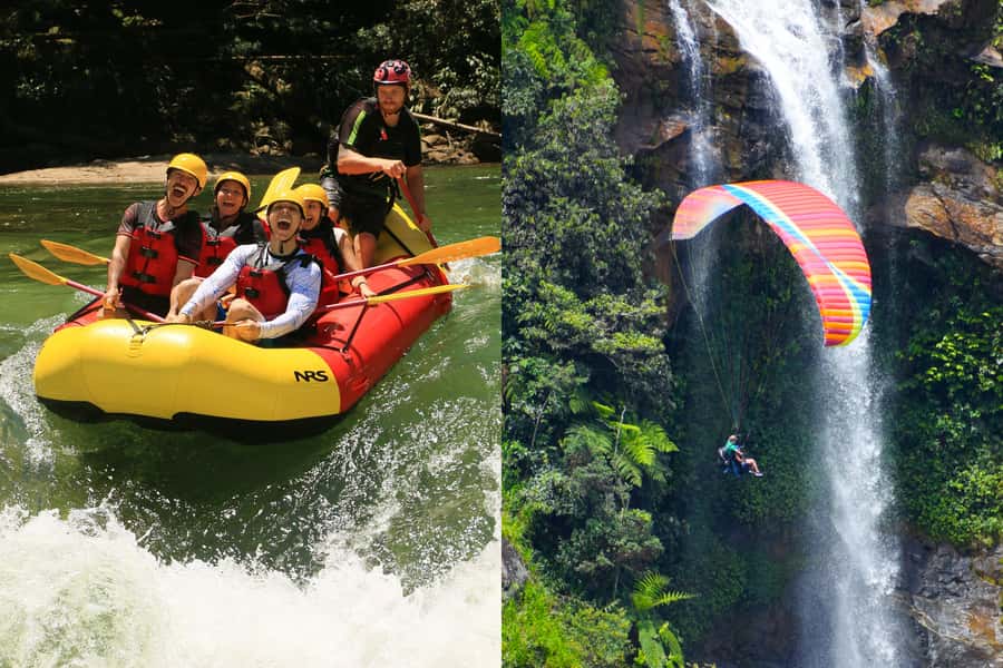 From Medellín: Paragliding and Rafting Combo Tour - Three hours on the Class IV Calderas River