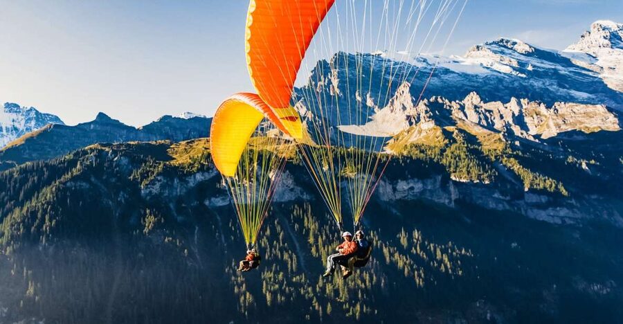 Interlaken: Tandem Paragliding Flight - The Beatenberg launch: a few steps, then open air