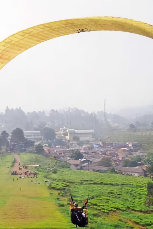 Jakarta: Paragliding on Top Mountain & Tea Plantation - Gunung Mas and the green view from below