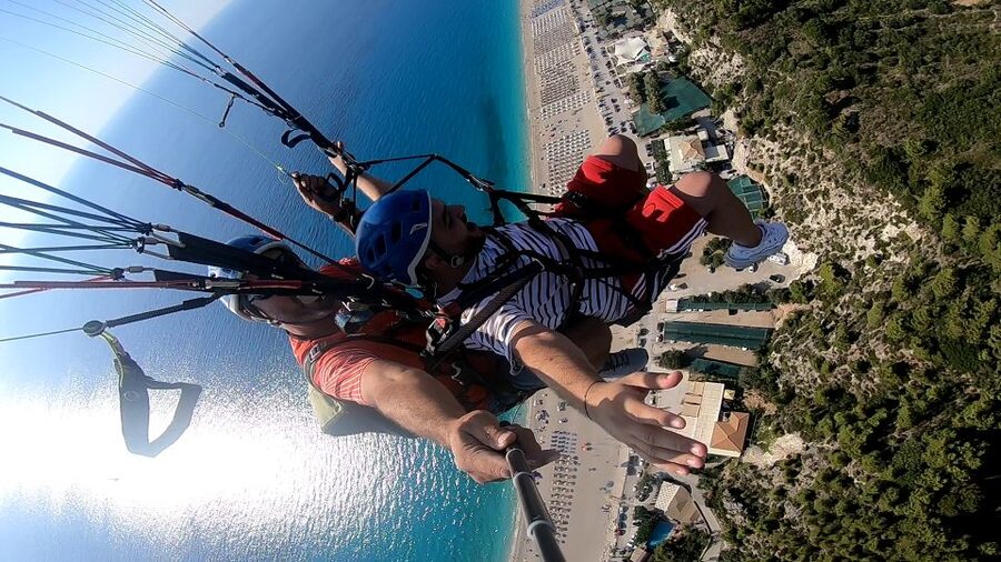 Lefkada paragliding tandem flighs/ Kathisma beach - A certified instructor with thousands of flights