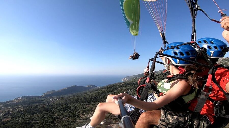 Lefkada paragliding tandem flighs/ Kathisma beach - The GoPro video adds real value