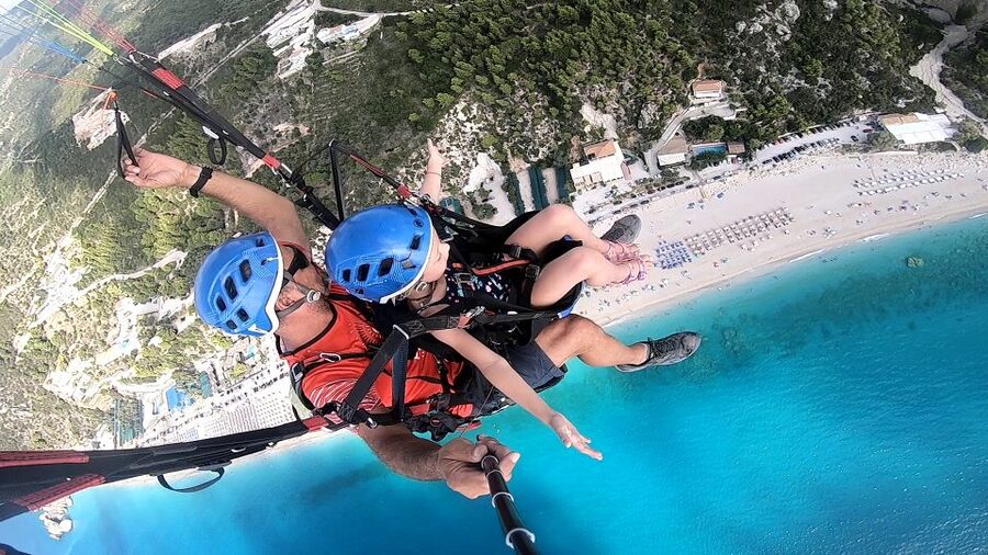 Lefkada paragliding tandem flighs/ Kathisma beach - Timing, cancellation, and the meeting point
