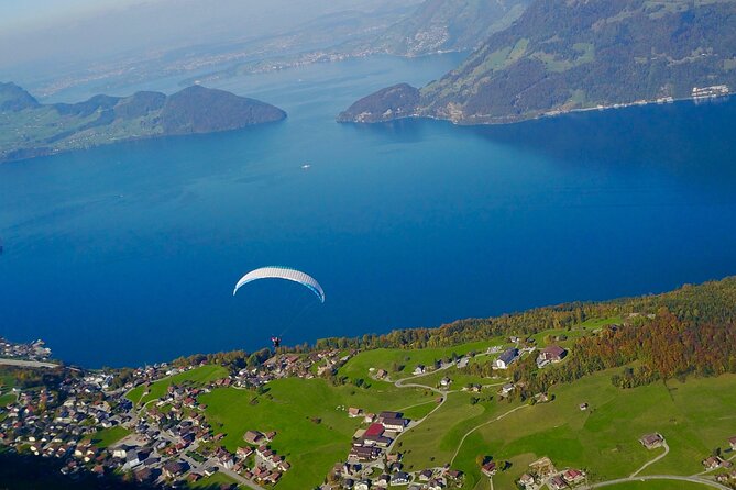 Luzern / Lucerne Professional Paragliding Tandem Flights - Taking the Train to Stans Main Station