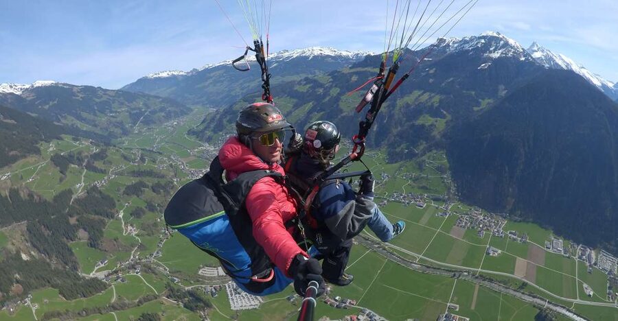 Mayrhofen: Paragliding Adventure With Soaring Views - Taking off above Mayrhofen