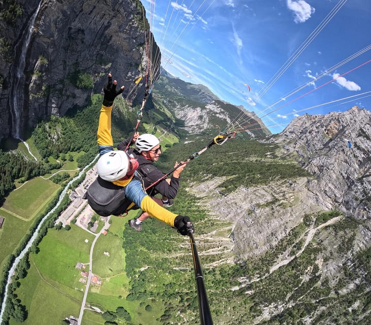 Mürren: Paragliding over Lauterbrunnen Cliffs and Waterfalls - Takeoff: a few steps, then open air