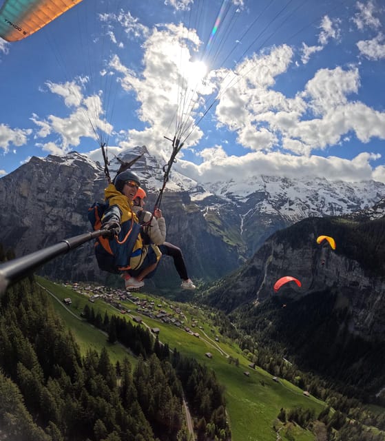 Mürren: Paragliding over Lauterbrunnen Cliffs and Waterfalls - Photos and videos cost extra