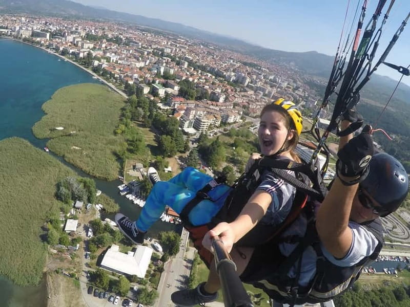 Ohrid: Paragliding Experience with Pick-up - The Free Paddleboard Hour on Lake Ohrid