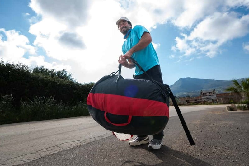 Palermo: paragliding flight with instructor foto and video - The takeoff and first minutes in the air
