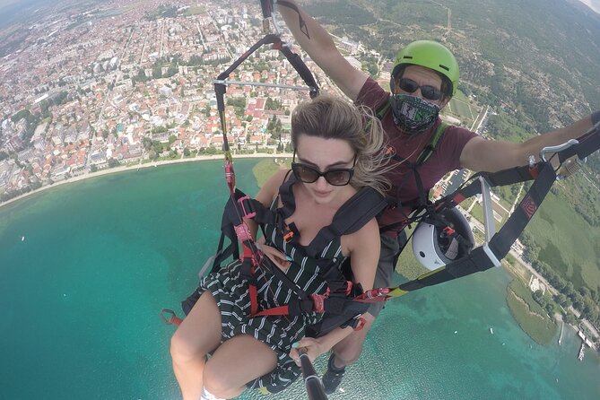 Paragliding above Ohrid - Landing at Cuba Libre Beach