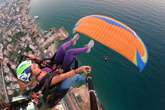 Paragliding activity in Lebanon - Flying above Jounieh and the Mediterranean