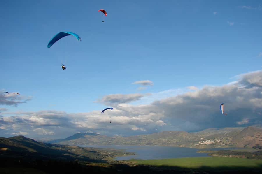 Paragliding Activity with Transfers from Bogota - La Cabaña Alpina gives the morning a local flavor