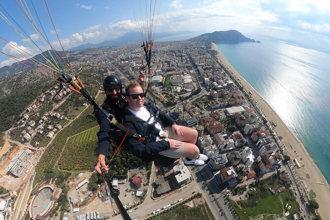 Paragliding Alanya Antalya Turkey - Taking off from Mount Alanya