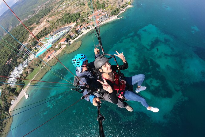 Paragliding First Class Above Ohrid - Optional aerobatics for a stronger rush