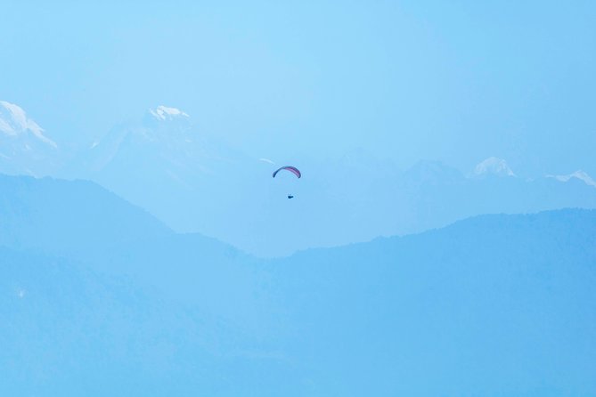 Paragliding from Pokhara - The views: lake, city, hills, and Himalayan peaks