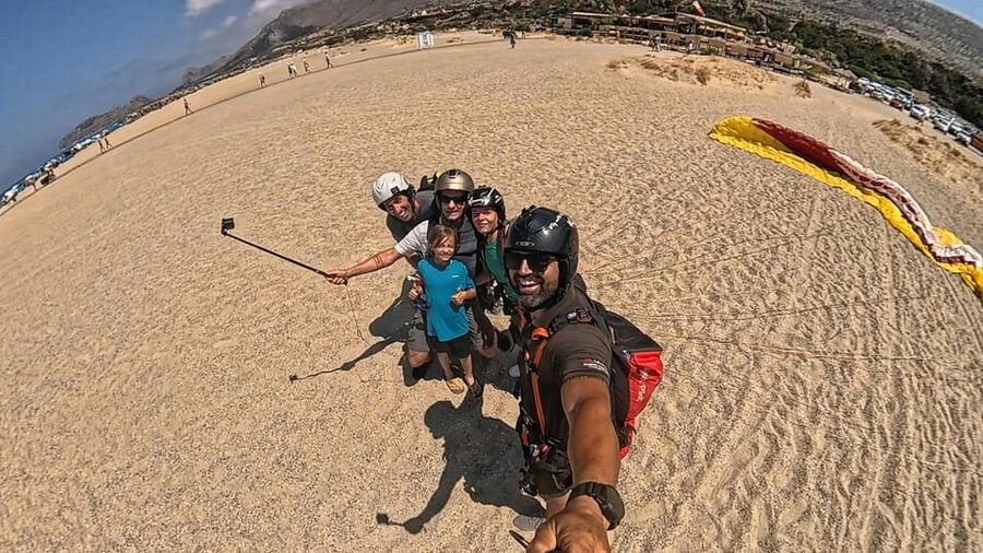 Paragliding in Chania - The launch near Limnoupolis water park