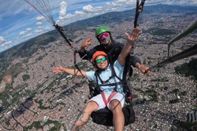 Paragliding in Medellin.