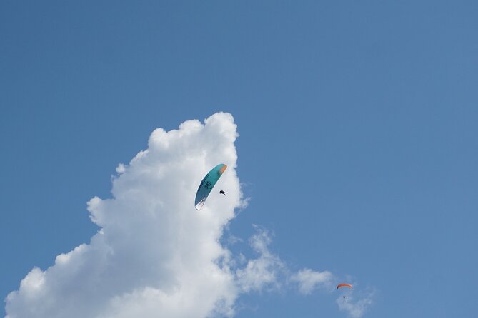 Paragliding in the morning - Taking off from Elfer in Neustift