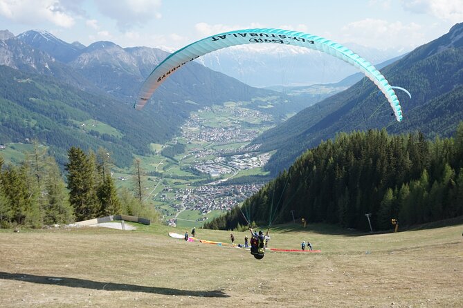 Paragliding in the morning - A short walk, then the wing catches air