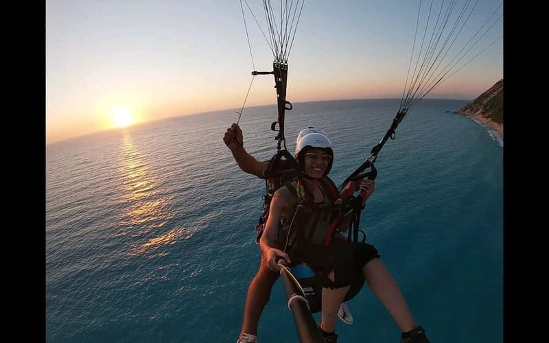 Paragliding paramotor flight corfu - The short setup before takeoff